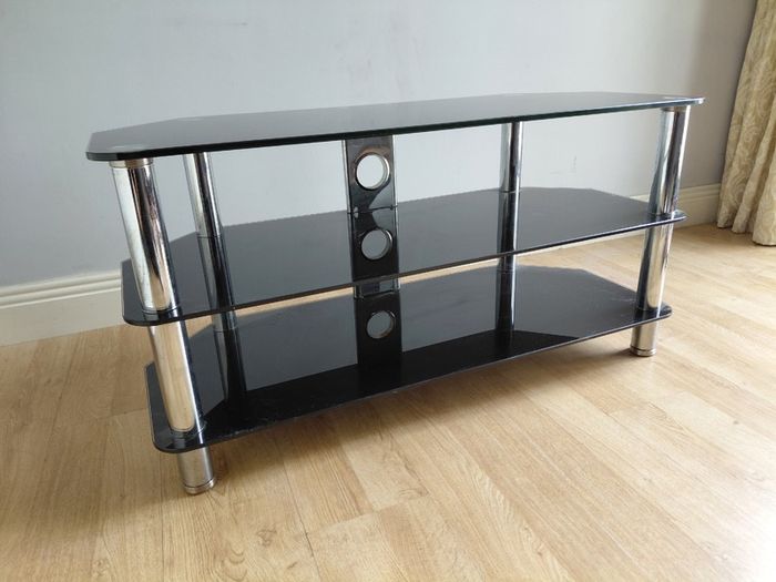 Glass TV stand