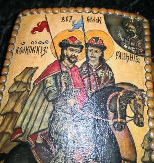 Beautiful antique icon on wood