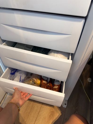 Inside fridge freezer