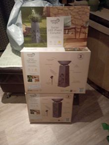2.large  X flower metal solor