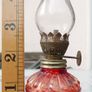 Vintage Miniature Red Oil Lamp Image 9