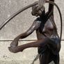 18" Agathon Leonard Art Nouveau Bronze Dancer Image 6