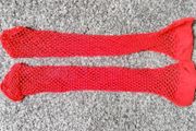 Red net socks