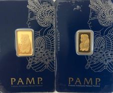 2x pamp lady Fortuna Gold bars