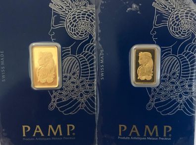 2x pamp lady Fortuna Gold bars