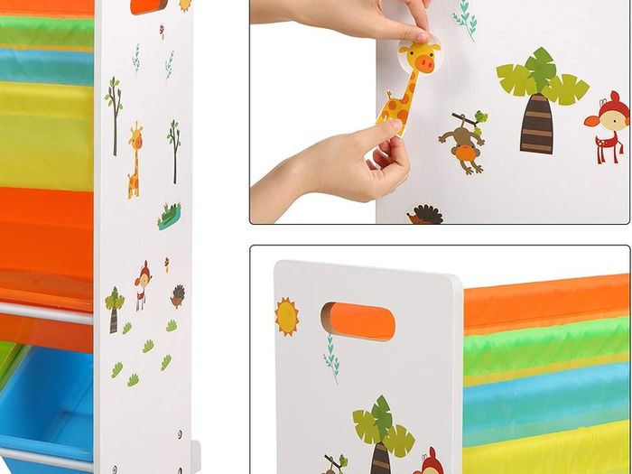 New Wooden Children Book Toy Storage Boxes Organizer - FREE P&P
