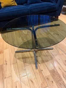 Vintage Smoked Glass Coffee Table