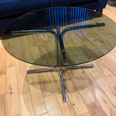 Vintage Smoked Glass Coffee Table