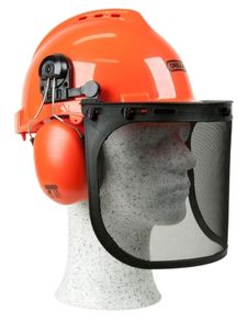 Protect chainsaw Safety Helmet with Protective Ear Muff and Mesh Visor