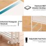 L Shaped Computer Desk with 2 Drawers,Office Corner Desk, White 100cm,2 Drawers and 2 Storag  e Shelves for Extra Storage, Compact Corner fit Design, Perfect for Home Workspace & Study use Image 5
