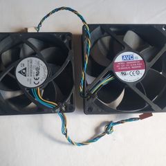 2 x 4 Pin PC Case Fans 80mm & 90mm