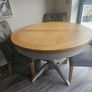 110cm-145cm Grey Extendable Round Dining Table Image 3