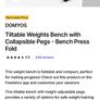 DOMYOS Tiltable Weights Bench with Collapsible Pegs - Bench Press Fold Image 5