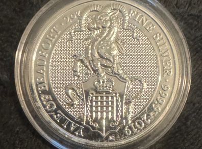 2oz Silver coin Yale of Beaufort