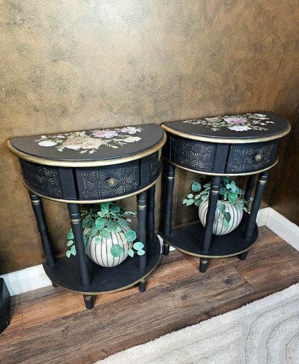 Half moon side tables / Nightstands