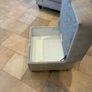 Two-seater sofa with matching storage footstool Image 3