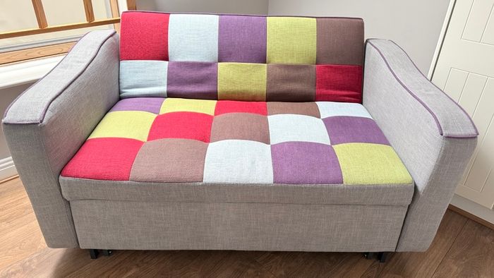 Patchwork sofa bed - multi-coloured