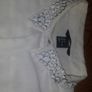 White Beaded Collar Shirt Image 3