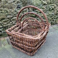 Antique set of graduated wicker baskets