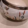 Antique Shorter & Son Staffordshire 7" hand painted Ceramic Ducks Bowl with Silver Rim Image 8