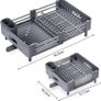 Dish Drainer Rack - Extendable Dish Rack, Stainless Steel Dish Drainer for Kitchen Counter, Draining Board Rack with Removable Cutlery Holder, Gray Image 6