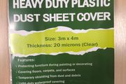 Plastic dust sheet 3m x 4m (10' x 13')