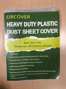 Plastic dust sheet 3m x 4m (10' x 13')