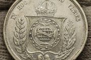 Brasil 1861 Silver 500 Reis Nice Grade Coin