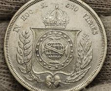 Brasil 1861 Silver 500 Reis Nice Grade Coin