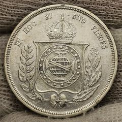 Brasil 1861 Silver 500 Reis Nice Grade Coin