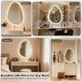 Bathroom Mirror with LED Lights,Electric Vanity Mirror with Backlit Lights, Asymmetrical, Wall Mounted Dimmable 3 Color Lighting, IP54, Vertically Only Image 4