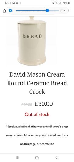 David Mason Ceramic Bread Bin