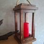 Handmade Rustic Wooden Lantern 29 cm Image 3