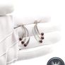Vintage 925 Silver Garnet Kinetic Earrings Image 6