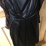 Navy Blue satin dress mid length formal dress (Size XS/8) Image 3