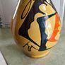 Vintage Earthenware Vase by Thomas Buxo Modern Abstract Ceramic vase1960-1970 | Brown Ochre Yellow | Mid-Century Decor Image 5