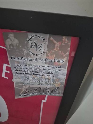 Liverpool FC Legend Robbie Fowler Signed & Framed No.9 Jersey with COA