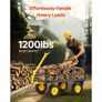 Steel Garden Cart 1200lb Capacity Heavy Duty Yard Wagon Cart 13in Tires Image 5