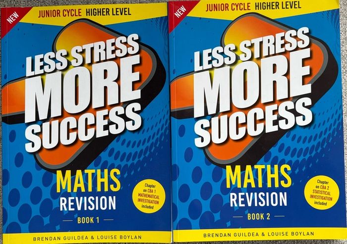 Less Stress More Success Math Book 1 & 2 (Junior Cycle) New