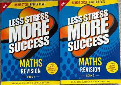 Less Stress More Success Math Book 1 & 2 (Junior Cycle) New