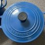 Le Creuset Cast Iron Casserole Dish Dutch Oven with Lid 24 and 22 Blue Enamel Image 3