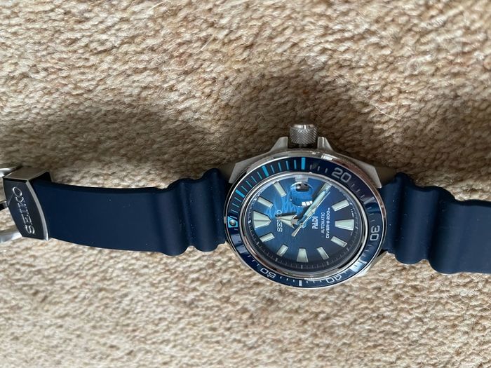 Seiko Prospex Deep Blue Samurai Padi Special Edition 44mm Blue Dial Blue Rubber Strap Watch