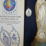 Miraculous Medal. Medal Vintage Statue of Our Lady Image 2