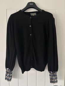 Wyse London black sequin cashmere cardigan
