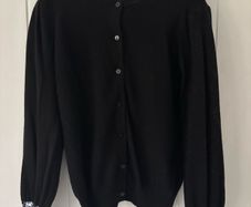 Wyse London black sequin cashmere cardigan