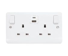 Click Double Socket with USB A&C