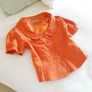 Orange Short Sleeve Jacket - Size 8 Image 5