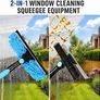 11FT(3.3m) Window Cleaning Equipment,Window Cleaner,Telescopic Window Squeegee Cleaner with Long Handle,2-in-1 window cleaning kit for Home, Shower, Car, RV, Upstairs Windows & Solar Panels Image 2