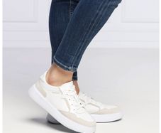Gant Custly White Suede & Leather Sneakers, Size EU 40 (UK 6.5)