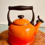 Le Creuset Classic Whistling Kettle Volcanic Orange Flame  2.1L Image 2
